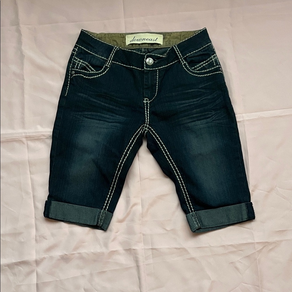 DownEast Dark Blue Jean Shorts